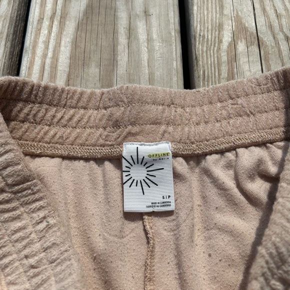 Aerie Offline Summer Lights Happy Face Terry Wide Leg Pant Women's Size  S/P - Picture 3 of 15